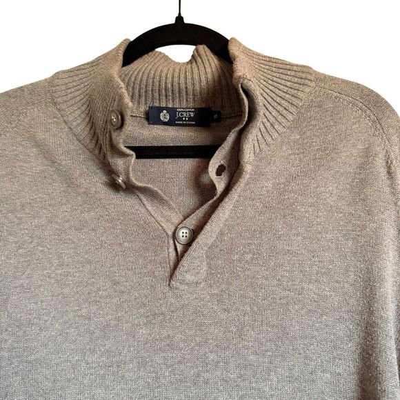 JCrew Sz XL 100% Cotton Sweater Neutral‎ Light Academia Cabincore Preppy - Picture 4 of 12
